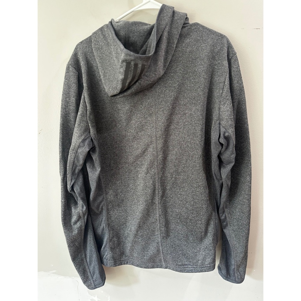 Adidas Energy Running Climalite Hoodie Mens Medium Gray Pullover BK3147 - Picture 6 of 9